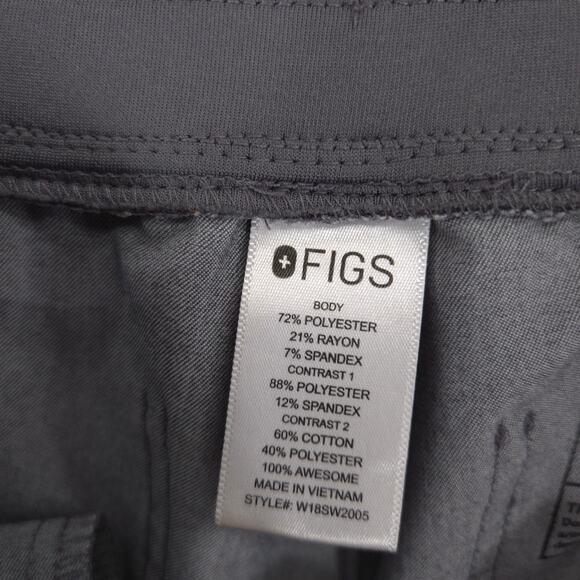 FIGS Zamora Jogger Scrub Pants Womens XS Gray Classic Fit 6 Pocket Lightweight - Picture 11 of 14